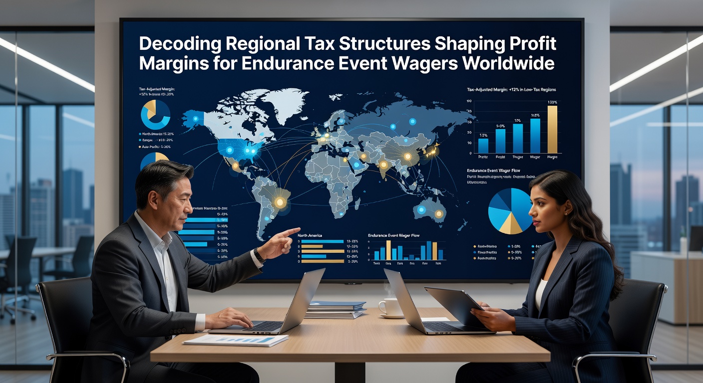 Global map highlighting tax variations in endurance sports betting markets