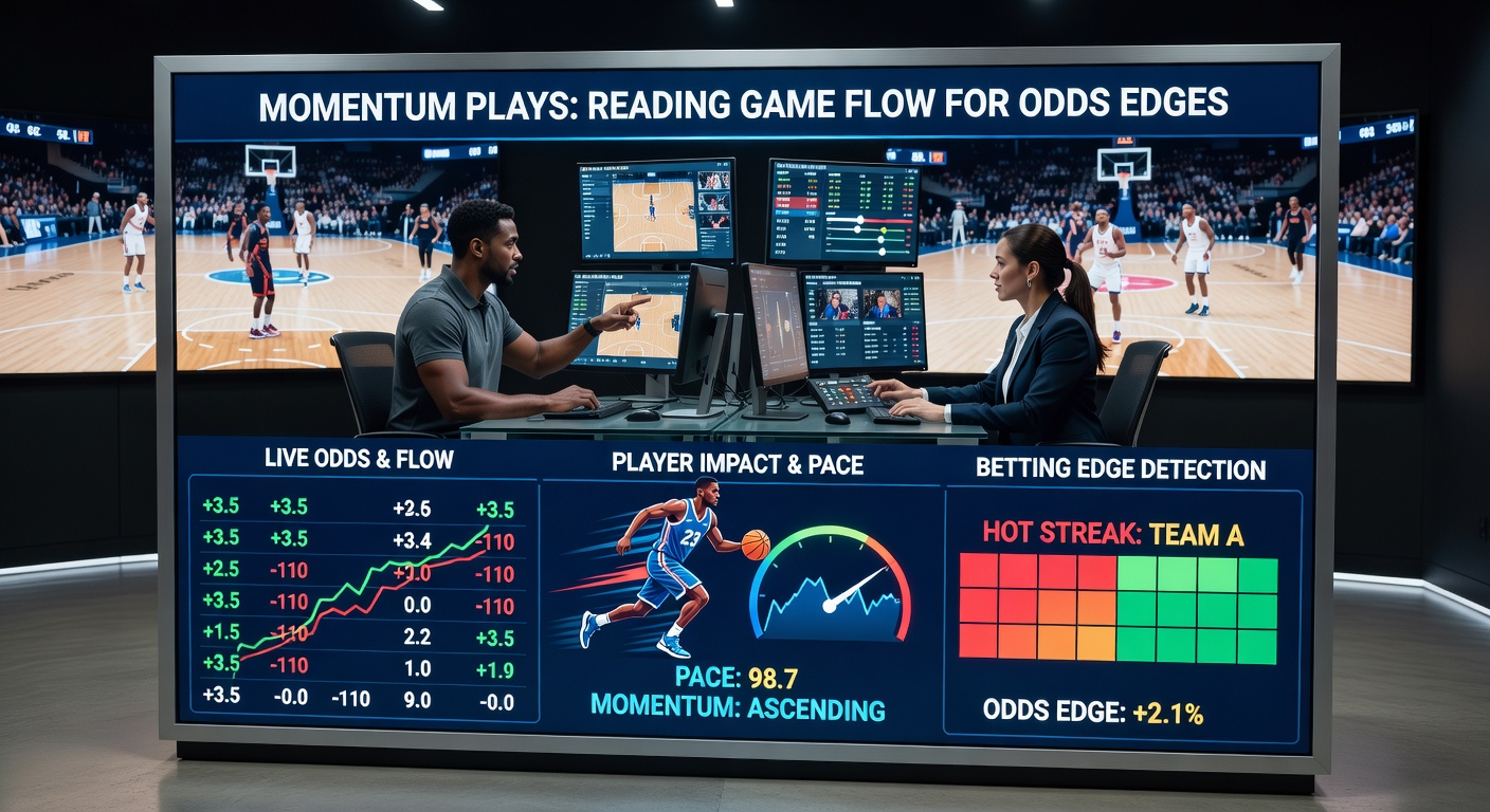 Live betting interface screenshot showing odds shifting rapidly during a basketball momentum surge, with moneyline and spread updates highlighted