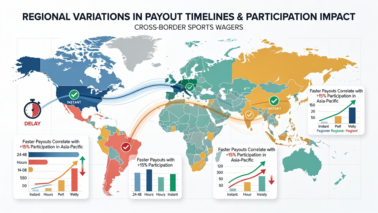 Graph displaying participant retention rates correlated with payout speed in international betting markets